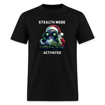 Stealth Mode Activated Camo Santa Tactical Gear - Men's T-Shirt - black - Front - Jose (178cm)