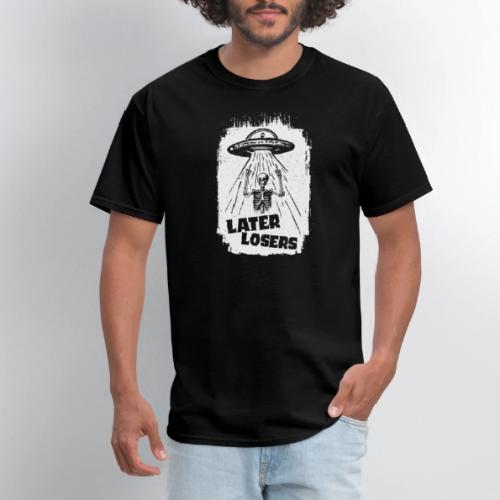 Later Losers - White Ink - Men's T-Shirt