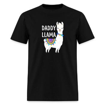 DADDY LLAMA - Men's T-Shirt - black - Front - Jose (178cm)