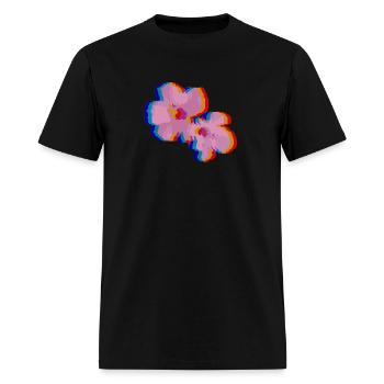 Flowers Vaporwave Aesthetic 80'S - Men's T-Shirt - black - Front - Jose (178cm)