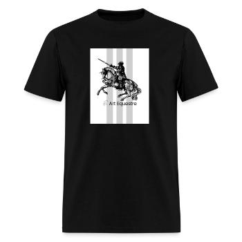 ArtEquestre equestrian fashion line - knight - Men's T-Shirt - black - Front - Jose (178cm)