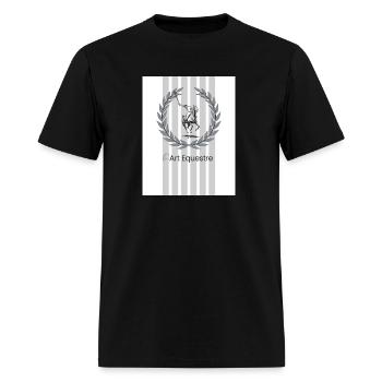 ArtEquestre equestrian fashion line -logo - Men's T-Shirt - black - Front - Jose (178cm)