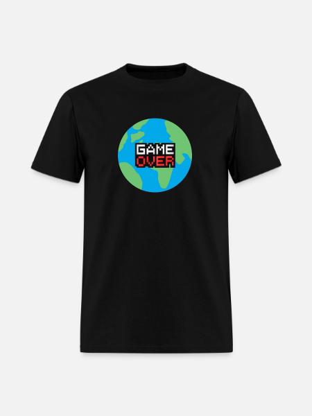 GAME OVER PLANET EARTH - Men's T-Shirt - black