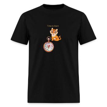 Time is Start - Men's T-Shirt - black - Front - Jose (178cm)