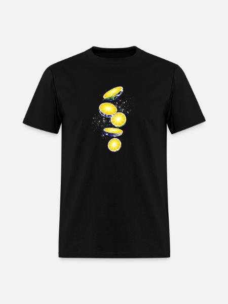 slice lemon - Men's T-Shirt - black