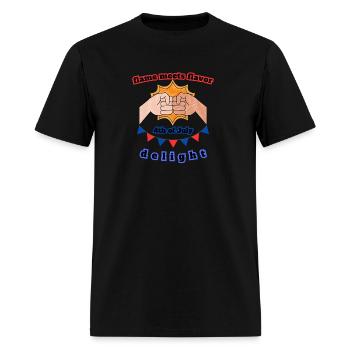 flame meets flavor T. - Men's T-Shirt - black - Front - Jose (178cm)