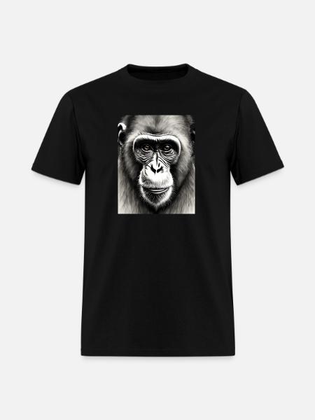 Chimp in Charcoal 2 - Men's T-Shirt - black
