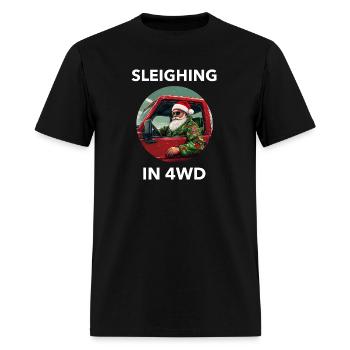 Sleighing in 4WD Camo Santa - Men's T-Shirt - black - Front - Jose (178cm)