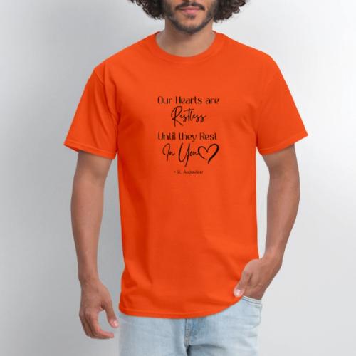 Restless Heart Saint Augustine Quote - Men's T-Shirt