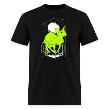 Sphinx Cat - Men's T-Shirt - black - Front - Jose (178cm)