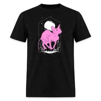 Sphinx Cat - Men's T-Shirt - black - Front - Jose (178cm)