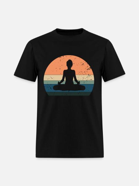 Vintage yoga lotus blossom yogi meditation om - Men's T-Shirt - black