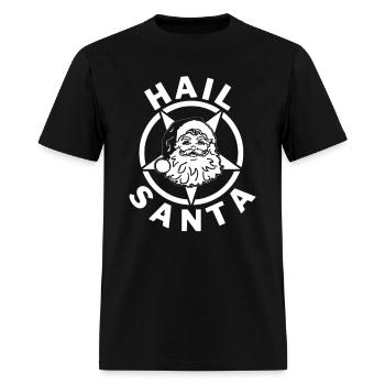 Hail Santa - Men's T-Shirt - black - Front - Jose (178cm)