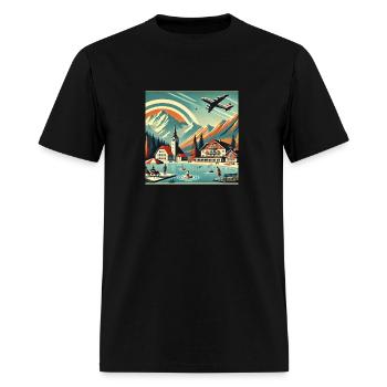 Travel Poster vintage - Men's T-Shirt - black - Front - Jose (178cm)