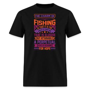 Funny Fishing Shirt - Men's T-Shirt - black - Front - Jose (178cm)