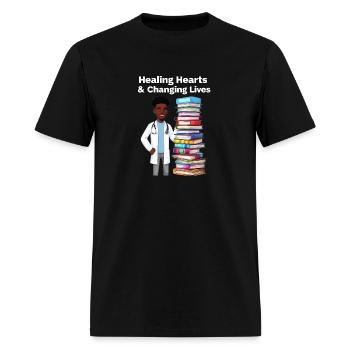 Healing Hearts & Changing Lives - Medical Student - Men's T-Shirt - black - Front - Jose (178cm)