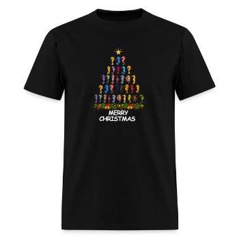 Sea Horse Christmas Tree Merry Christmas Seahorse - Men's T-Shirt - black - Front - Jose (178cm)