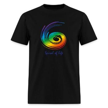 Rainbow spiral - Men's T-Shirt - black - Front - Jose (178cm)