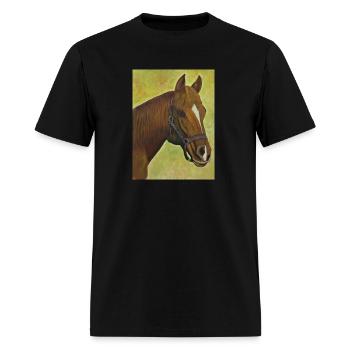 Portrait of a Horse - Men's T-Shirt - black - Front - Jose (178cm)