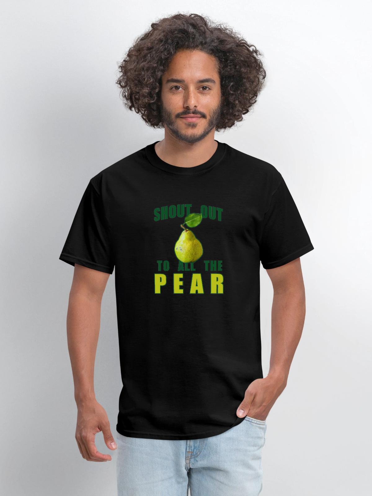 Shout Out To All The Pear - Men's T-Shirt - black - Front - Jose (178cm)