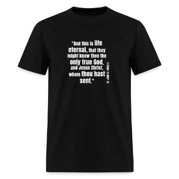 ST. JOHN 17, VERSE 3 - Men's T-Shirt - black - Front - Jose (178cm)