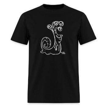 Slimy Snail monster with 4 alien eye - Men's T-Shirt - black - Front - Jose (178cm)