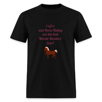 Horse ridinf a moralle booster - Men's T-Shirt - black - Front - Jose (178cm)
