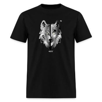 45EPIC Wolf Portrait Trademark Logo McGucken Art - Men's T-Shirt - black - Front - Jose (178cm)