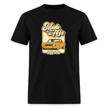 70s anniversary - Men's T-Shirt - black - Front - Jose (178cm)