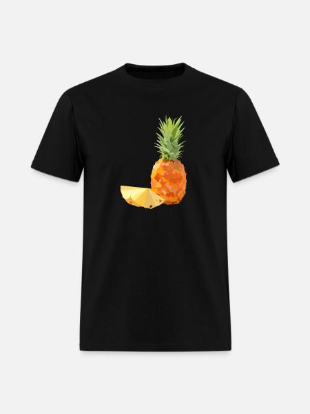 lowpoly pineapple fruit - Men's T-Shirt - black