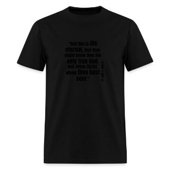 ST. JOHN 17, VERSE 3 - Men's T-Shirt - black - Front - Jose (178cm)