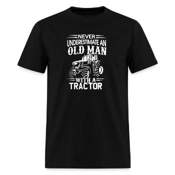 Traktor Lustiger Alter Mann Trac Farmer Geschenk G - Men's T-Shirt - black - Front - Jose (178cm)