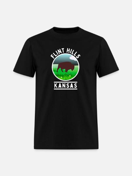 Flint Hills Kansas - Men's T-Shirt - black
