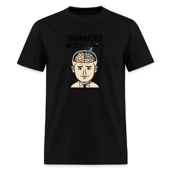 DIY BRAINWASHING - Men's T-Shirt - black - Front - Jose (178cm)