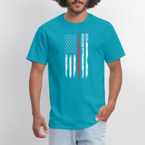 American Best Dad Hero Husband Father - Men's T-Shirt