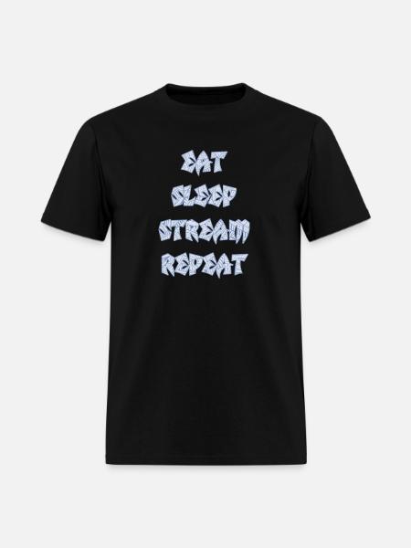 EAT SLEEP STREAM REPEAT - Men's T-Shirt - black