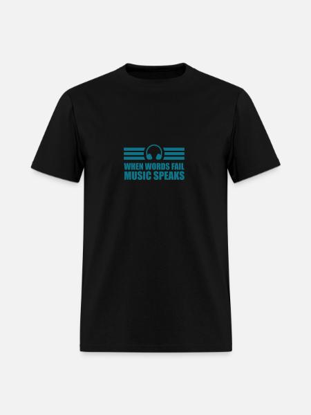 music speaks - Men's T-Shirt - black