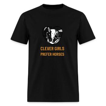 Clever girls prefer horses not diamonds - Men's T-Shirt - black - Front - Jose (178cm)