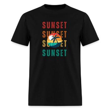 SUNSET - Men's T-Shirt - black - Front - Jose (178cm)
