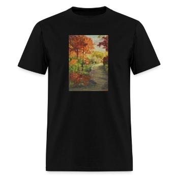 Autumn Path - Men's T-Shirt - black - Front - Jose (178cm)