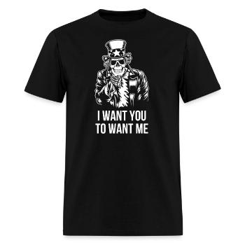 I Want You To Want Me - Men's T-Shirt - black - Front - Jose (178cm)