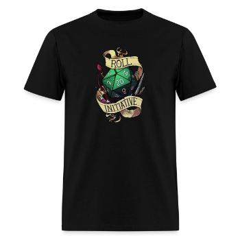 Roll Initiative - Men's T-Shirt - black - Front - Jose (178cm)