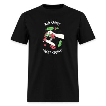 Bad Credit, Good Stories Bankruptcy Lawyer - Men's T-Shirt - black - Front - Jose (178cm)