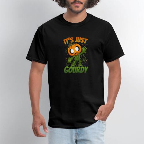 Cute Pumpkin Monster “It’s Just Gourdy” Funny - Men's T-Shirt