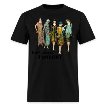 The Roaring twenties Flapper Fashion - Men's T-Shirt - black - Front - Jose (178cm)