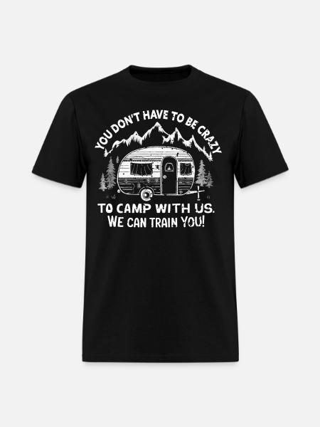 Happy Camper Camping Lover Funny Camper Distressed - Men's T-Shirt - black