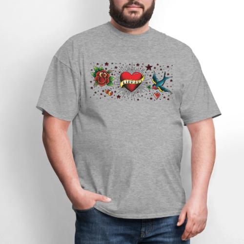 I Love My Library Tattoo Vignette - Men's T-Shirt