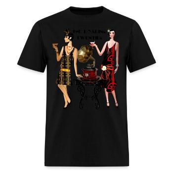 The Roaring 20's Flappers and Vintage Phonograph - Men's T-Shirt - black - Front - Jose (178cm)