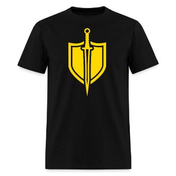 Sword And Shield - Men's T-Shirt - black - Front - Jose (178cm)