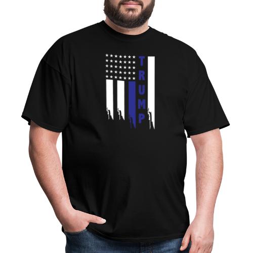 thin blue line trump supporter funny saying gifts - Men's T-Shirt